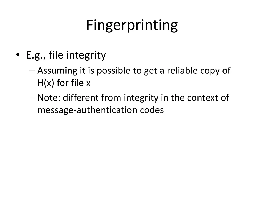 fingerprinting