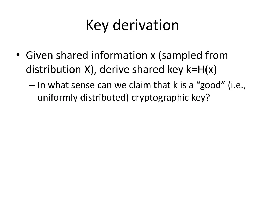 key derivation 1