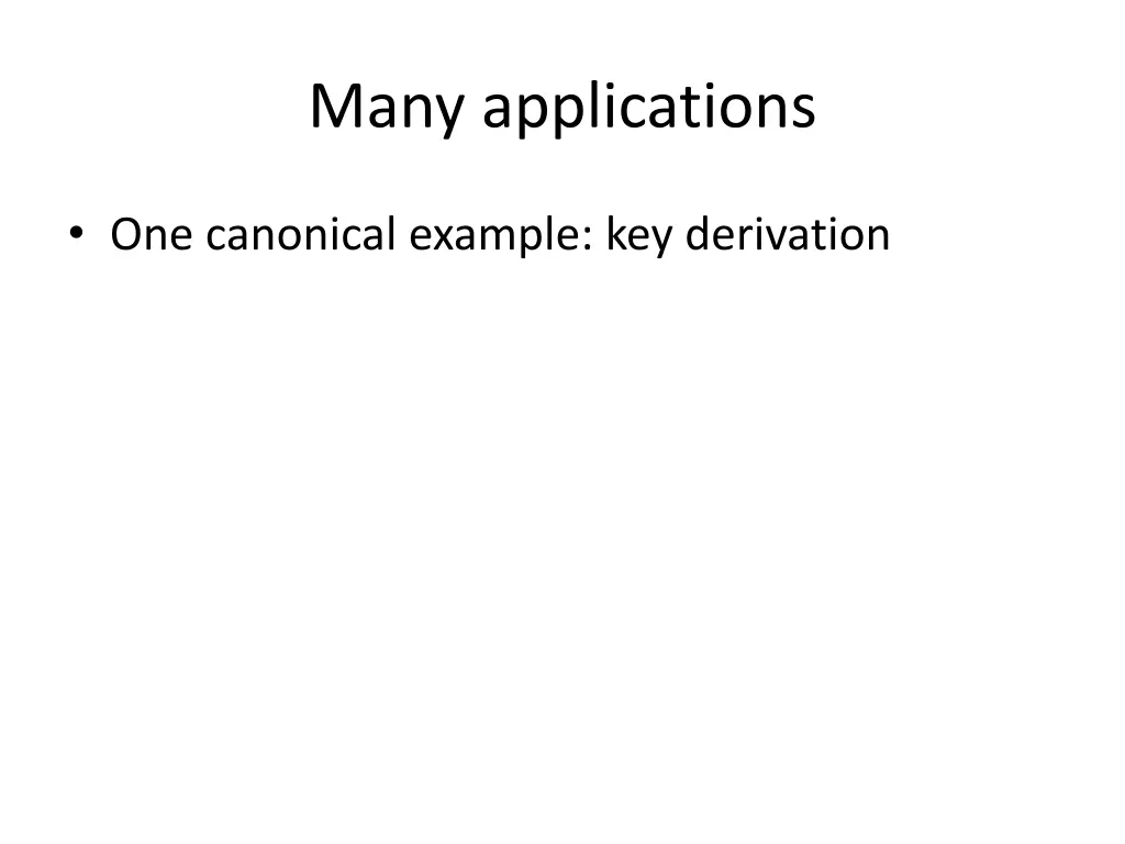 many applications