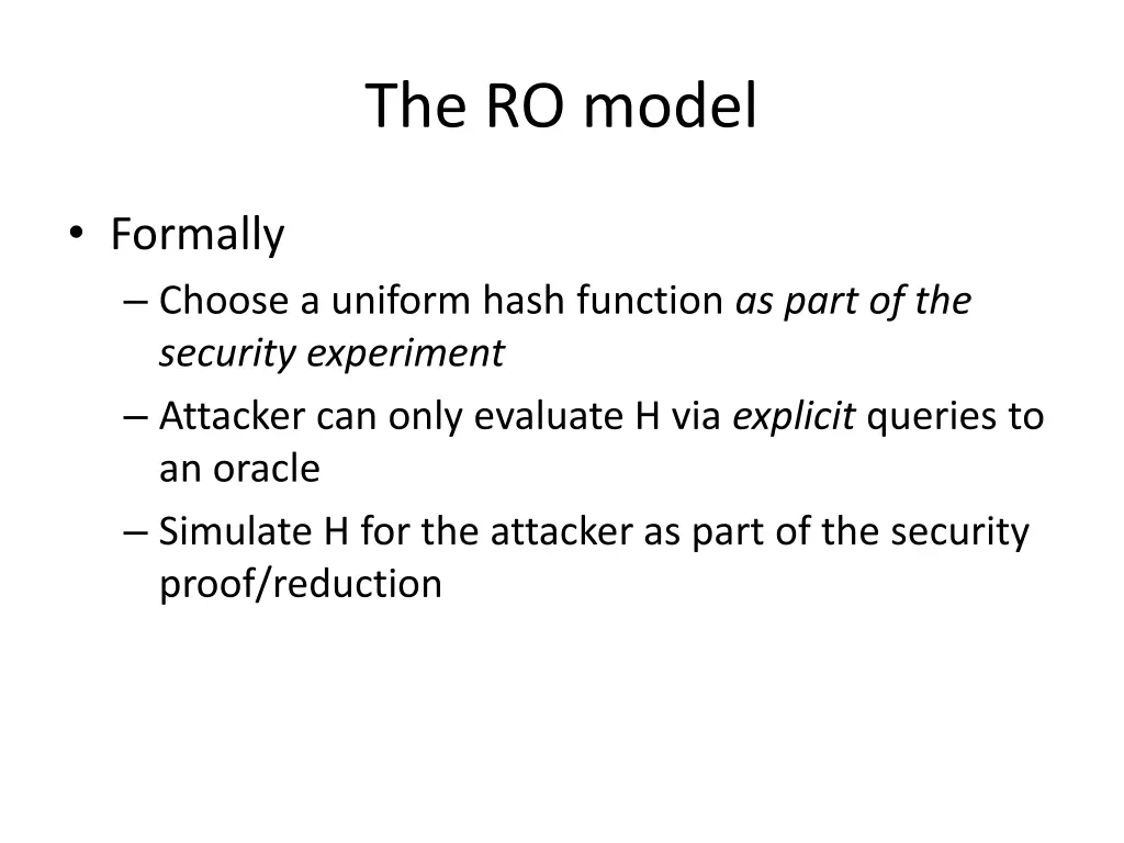 the ro model 1