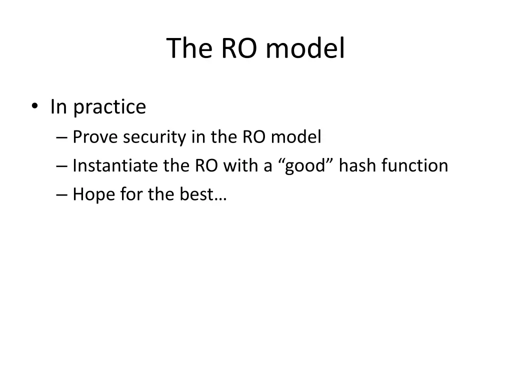 the ro model 2