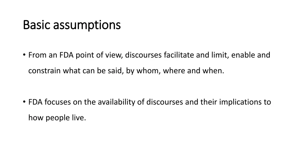 basic basic assumptions assumptions 1