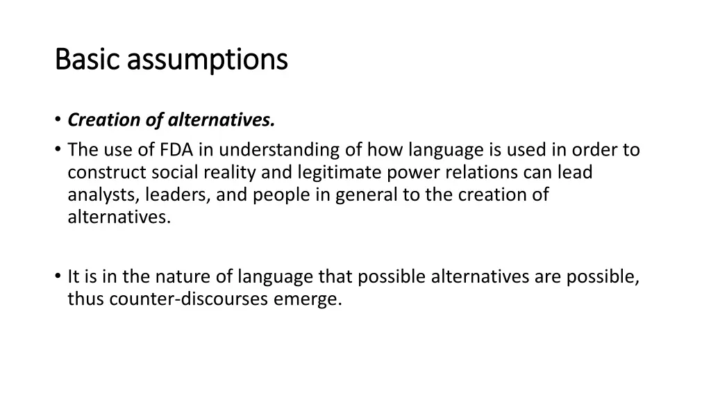basic basic assumptions assumptions 4