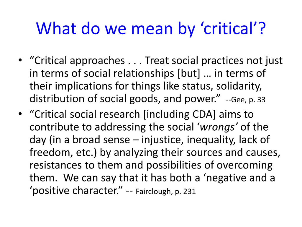 what do we mean by critical