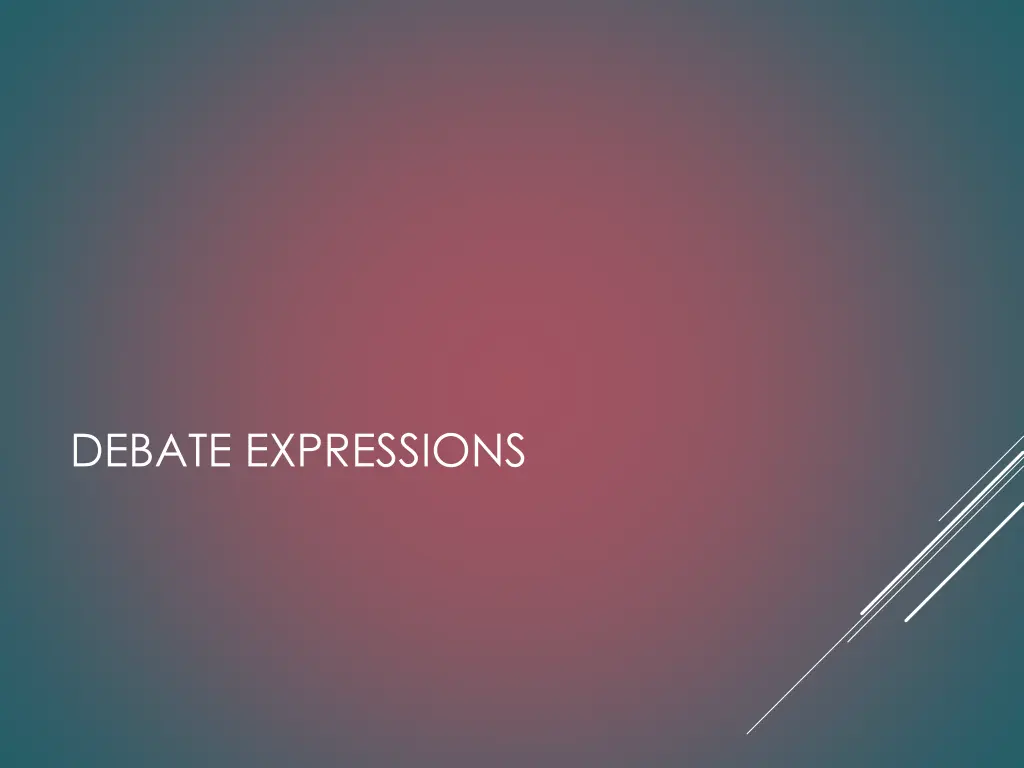 debate expressions