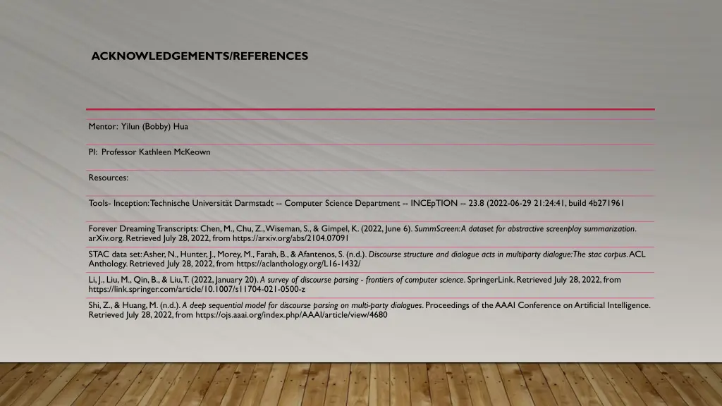 acknowledgements references