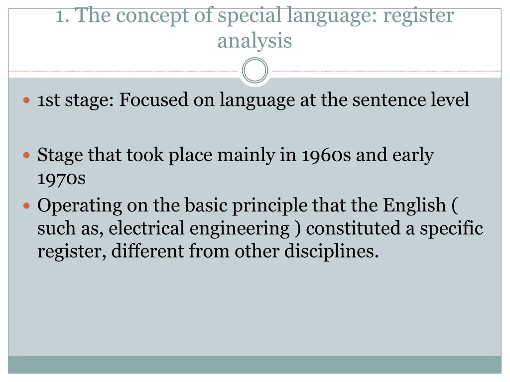 1 the concept of special language register