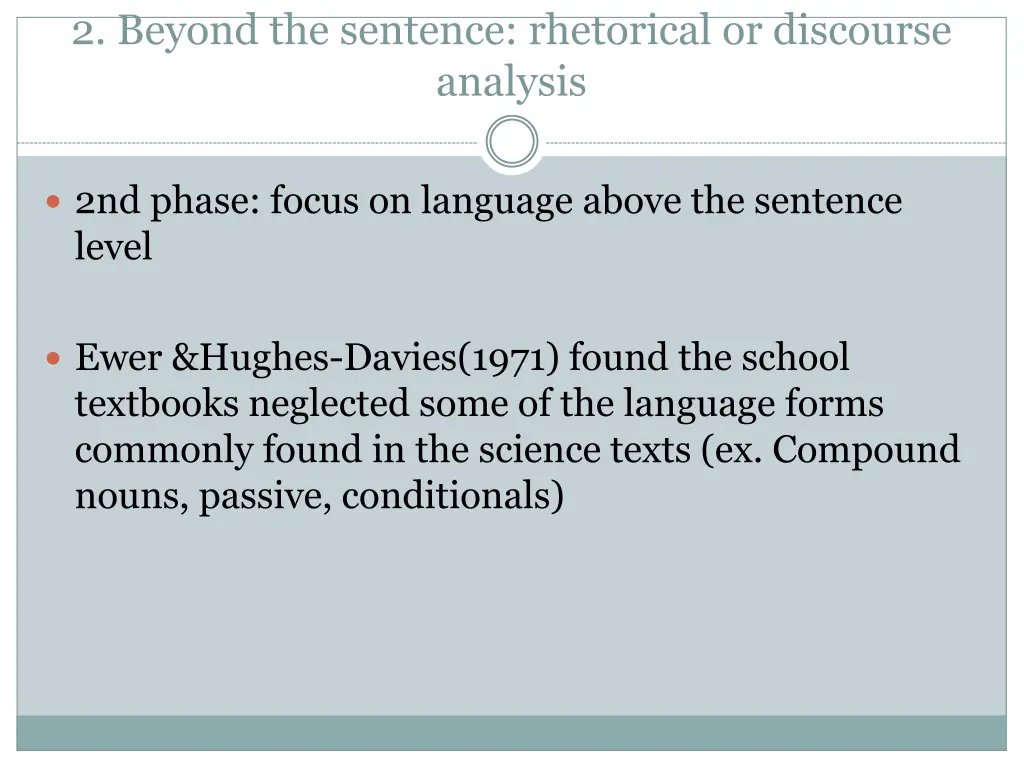 2 beyond the sentence rhetorical or discourse