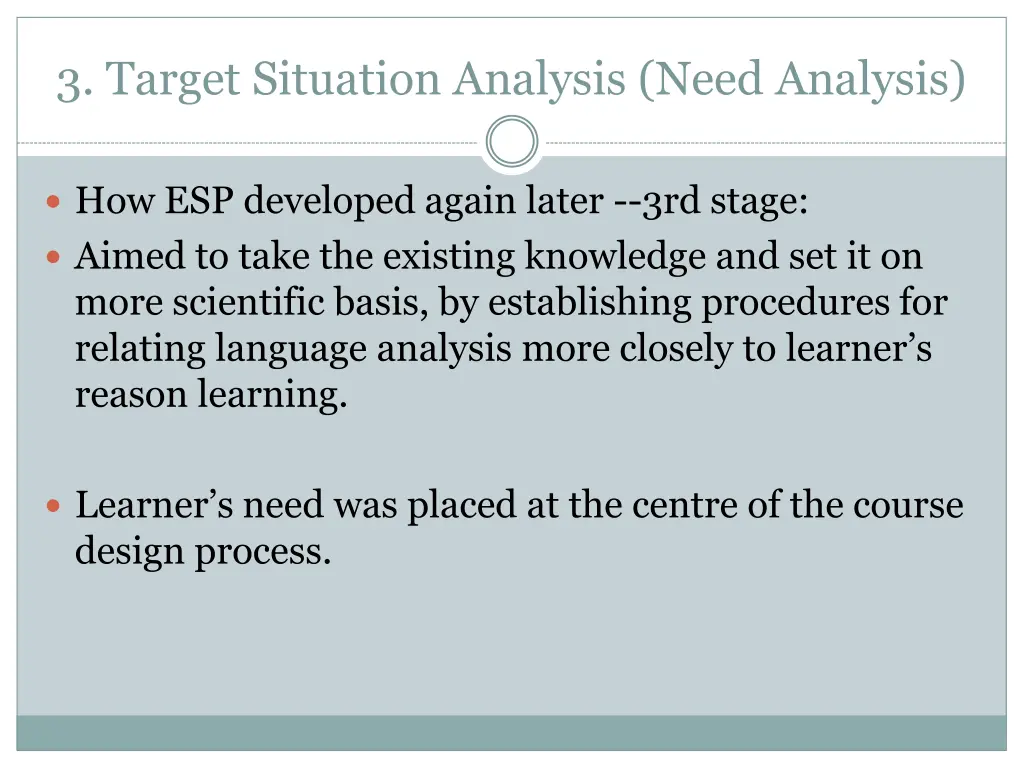 3 target situation analysis need analysis