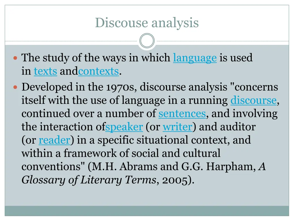 discouse analysis
