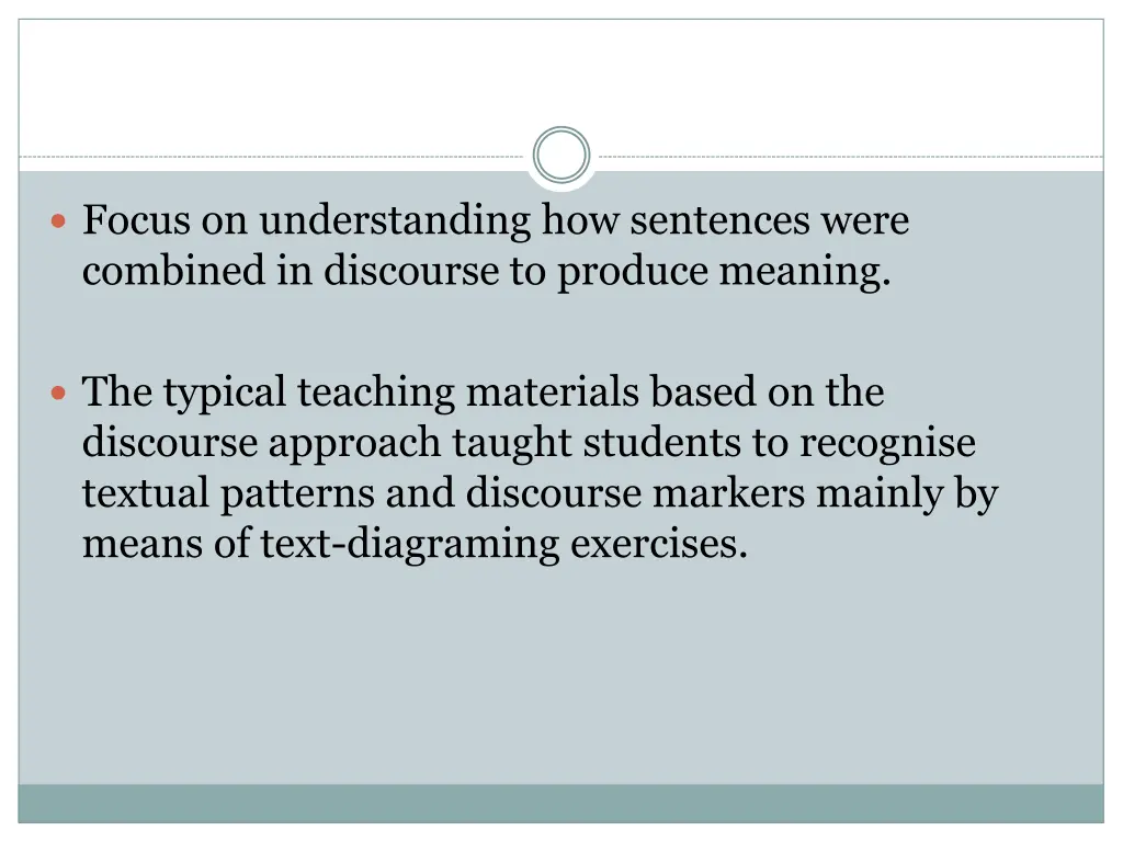 focus on understanding how sentences were