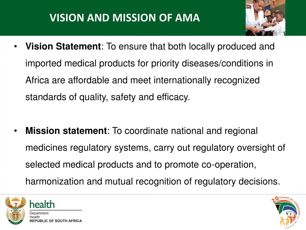 vision and mission of ama