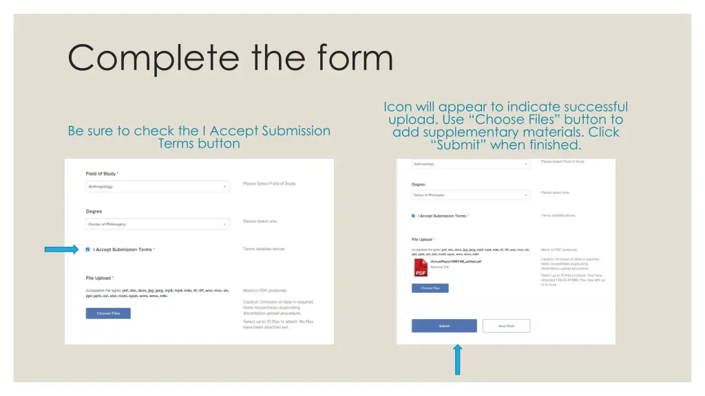 complete the form