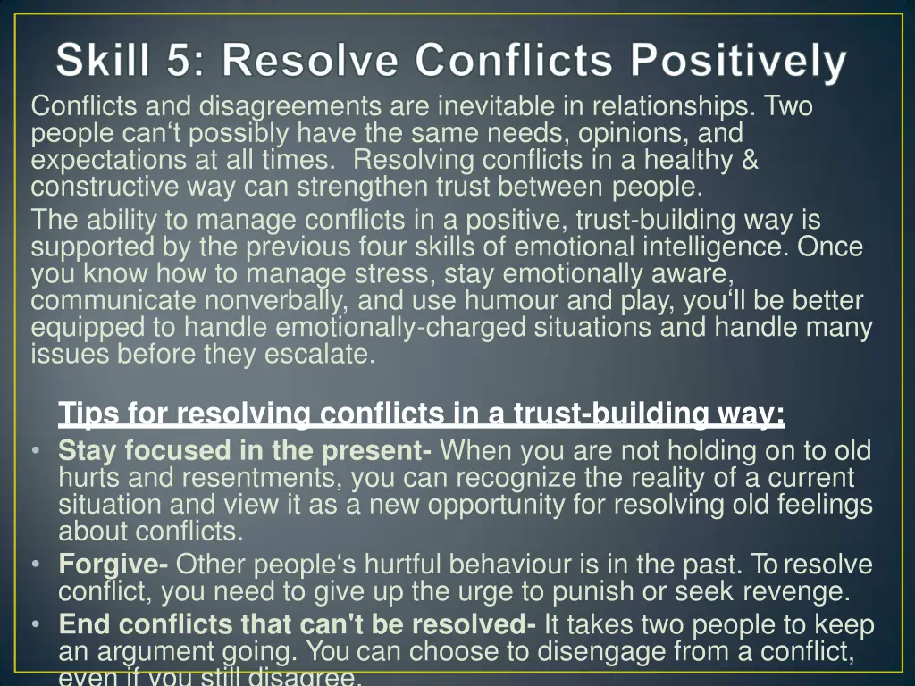 conflicts and disagreements are inevitable