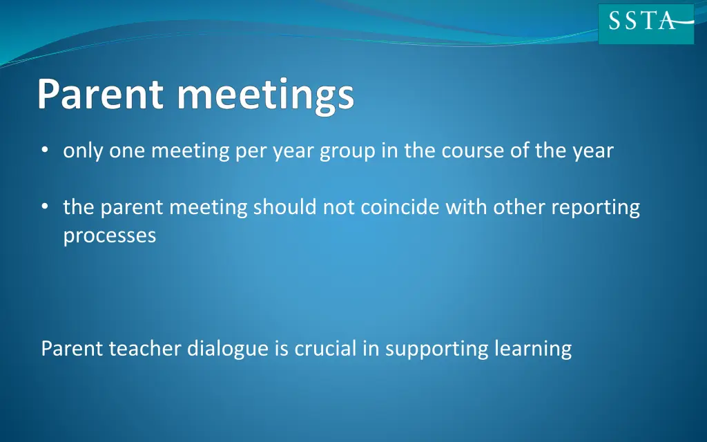 only one meeting per year group in the course
