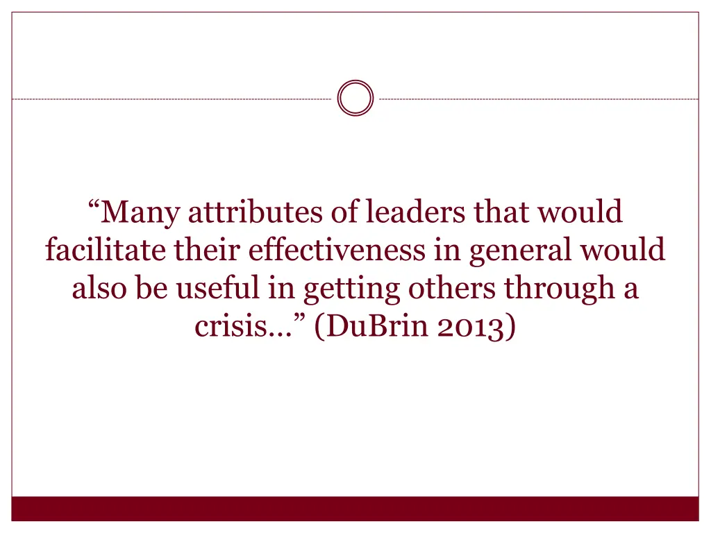 many attributes of leaders that would facilitate