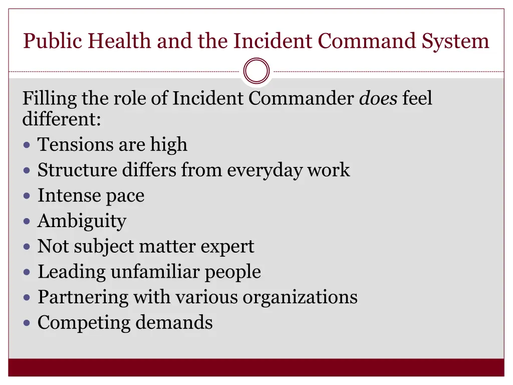public health and the incident command system 2