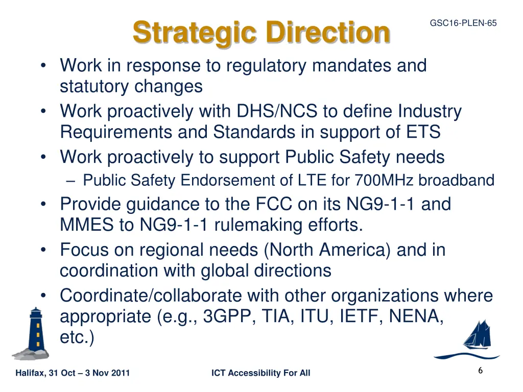 strategic direction work in response