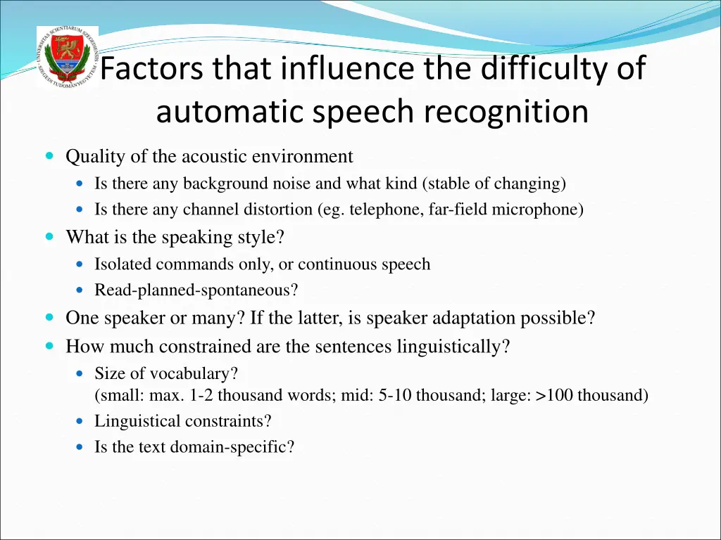 factors that influence the difficulty