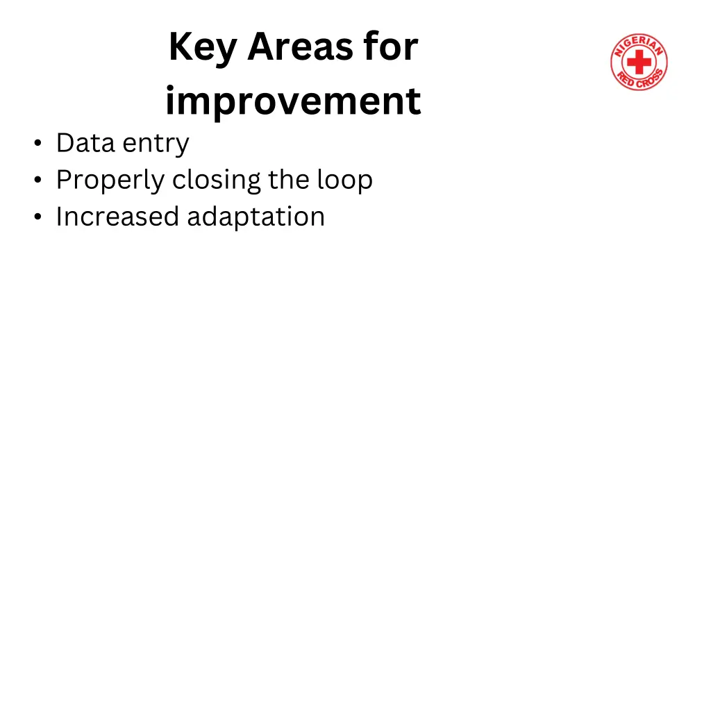 key areas for improvement data entry properly