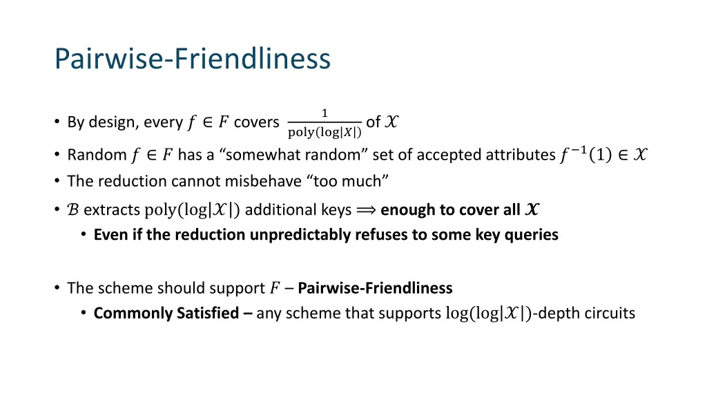 pairwise friendliness