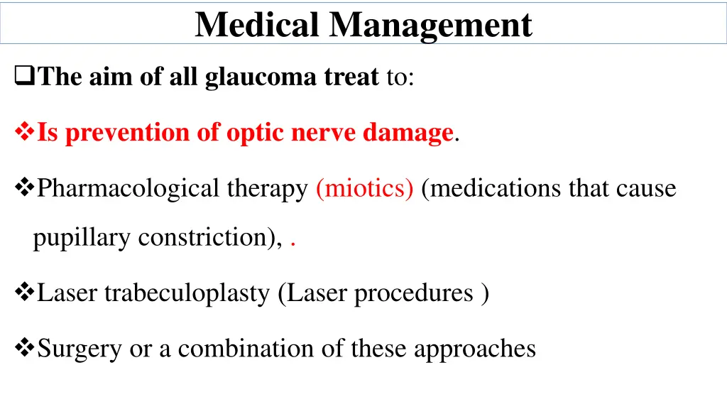 medical management