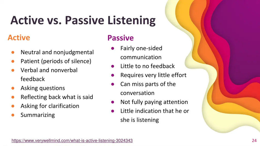 active vs passive listening