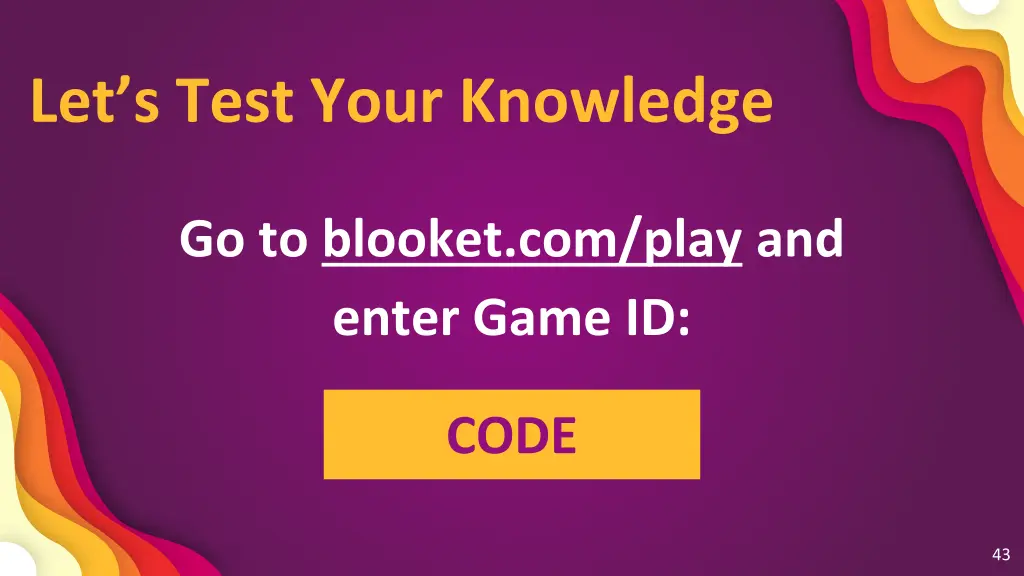 let s test your knowledge