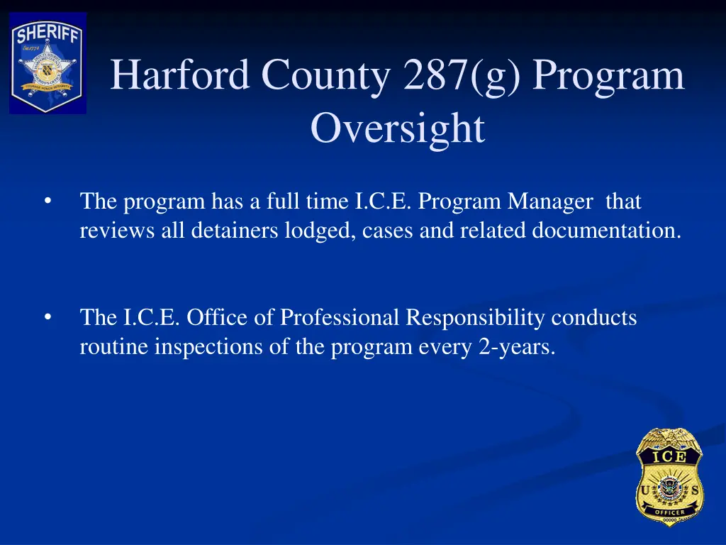 harford county 287 g program oversight