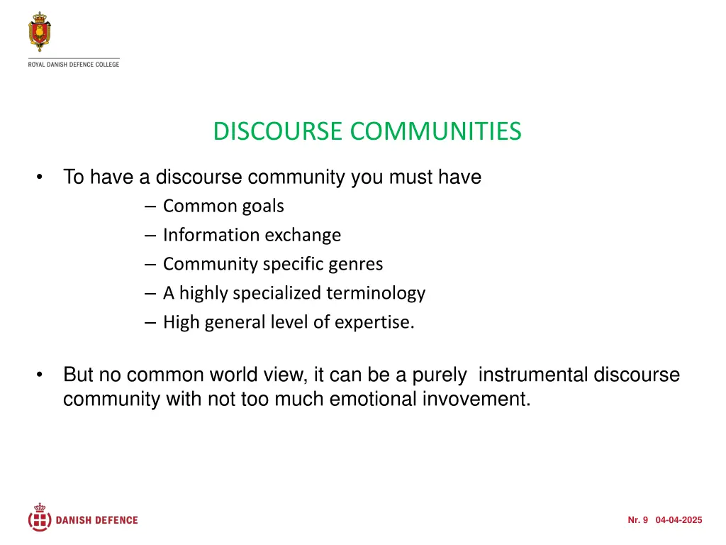 discourse communities
