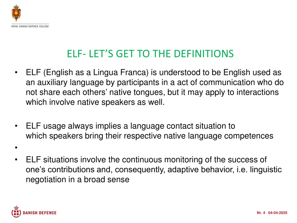 elf let s get to the definitions