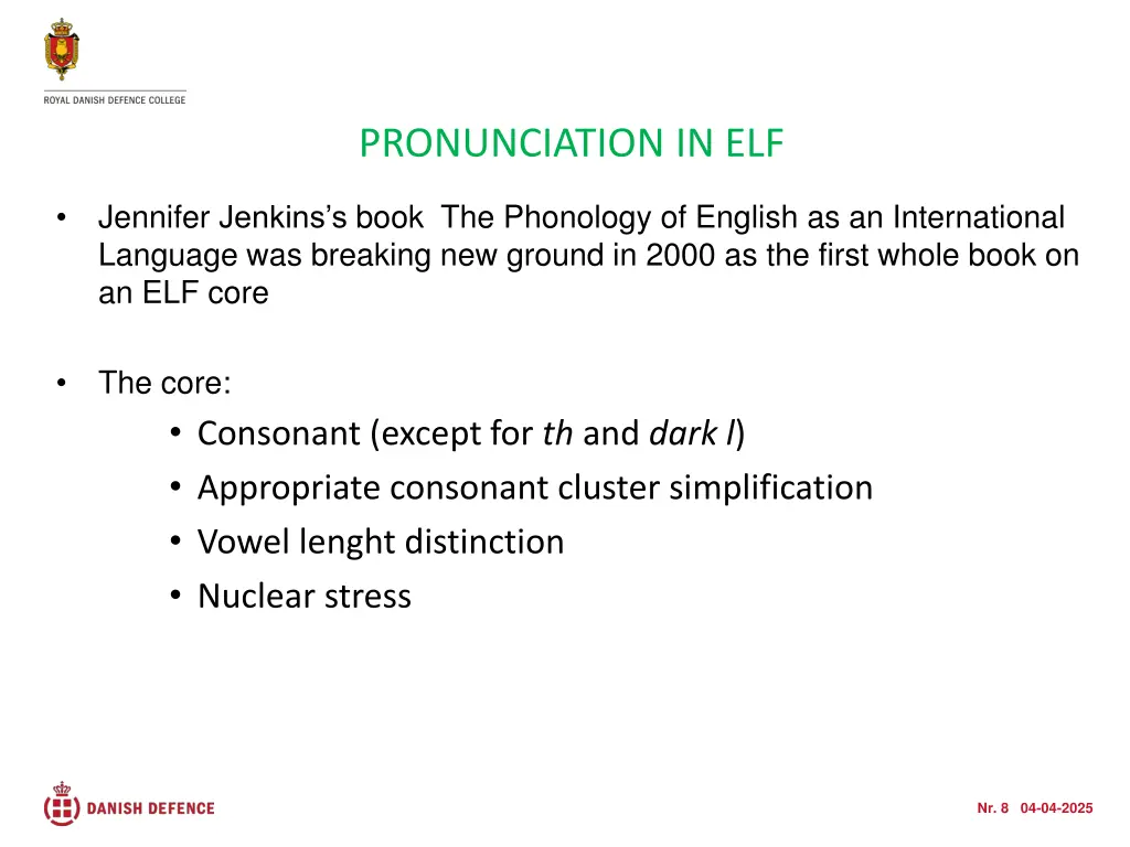pronunciation in elf