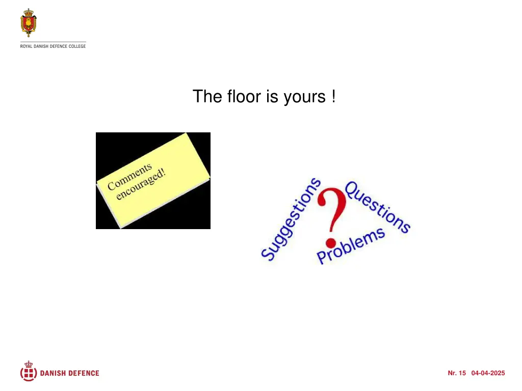 the floor is yours
