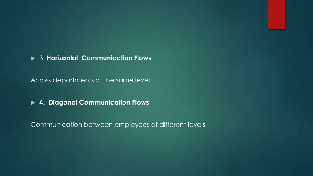 3 horizontal communication flows