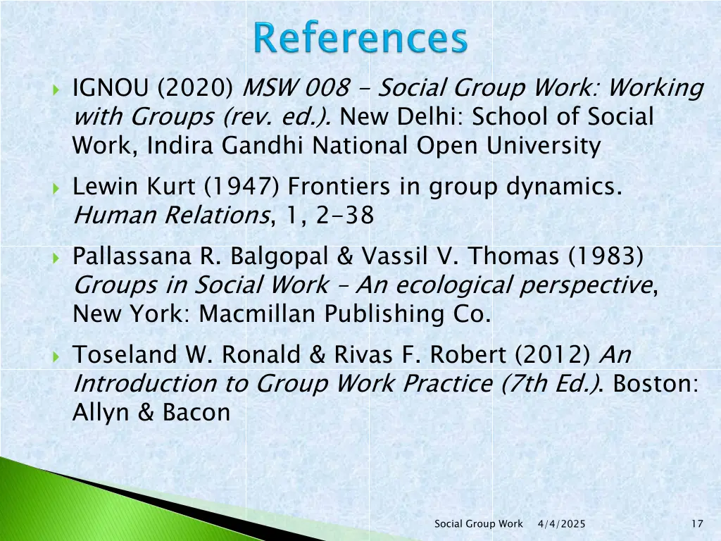 ignou 2020 msw 008 social group work working with