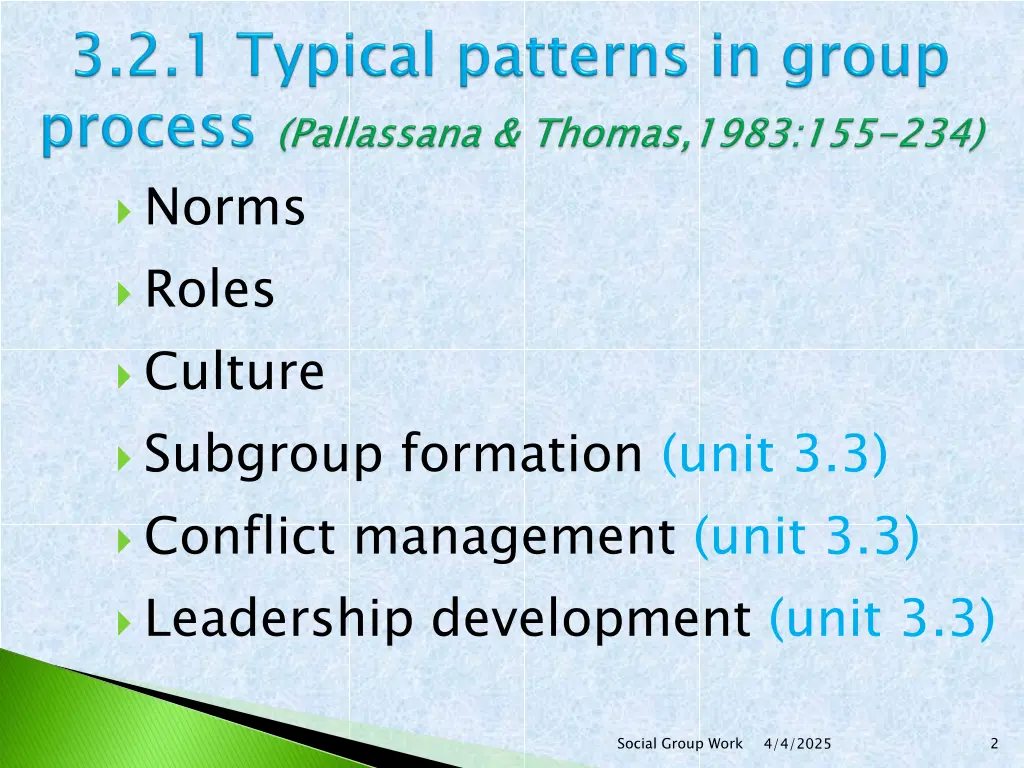 norms roles culture subgroup formation unit