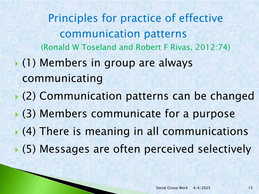 principles for practice of effective
