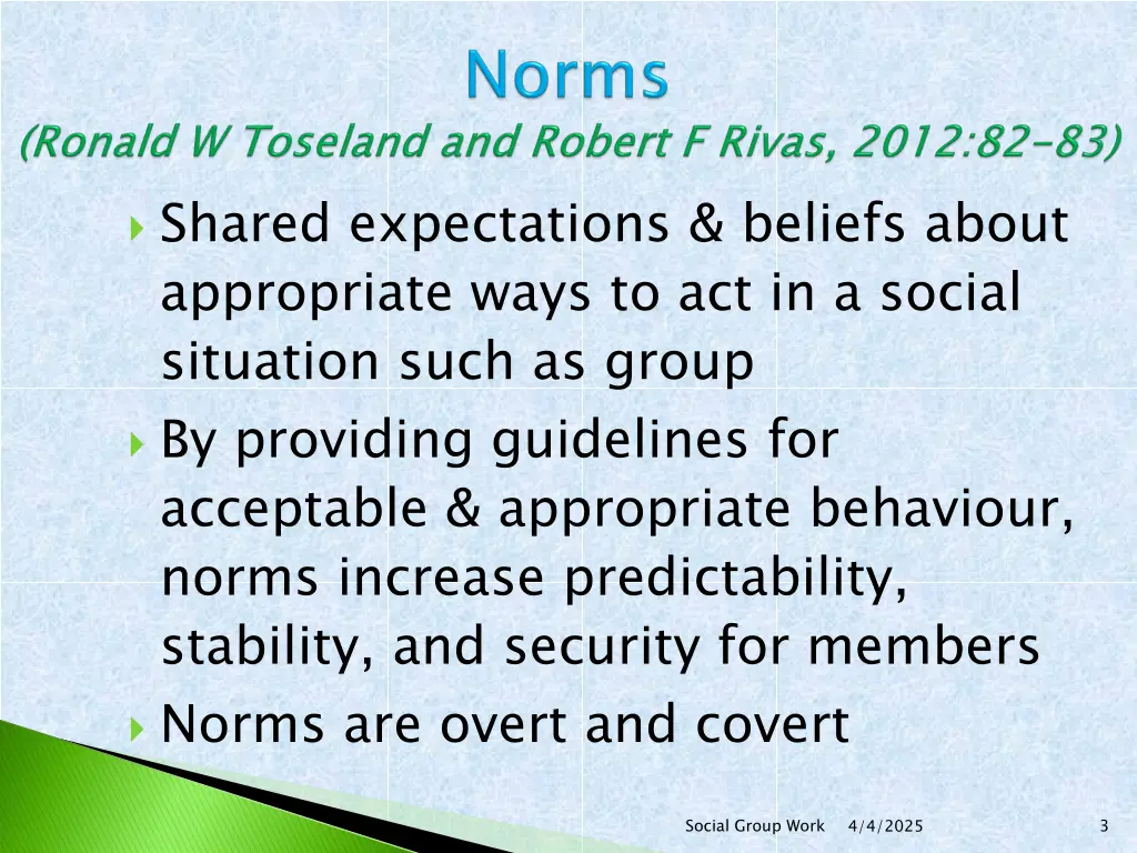 shared expectations beliefs about appropriate