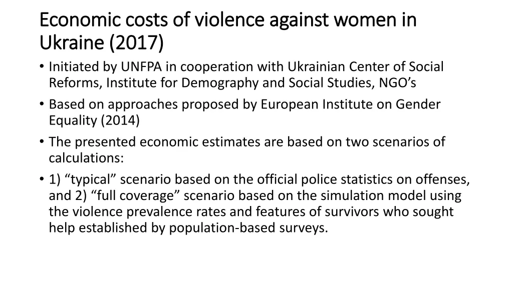 economic costs of violence against women