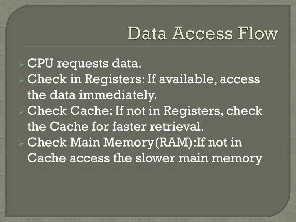 cpu requests data check in registers if available
