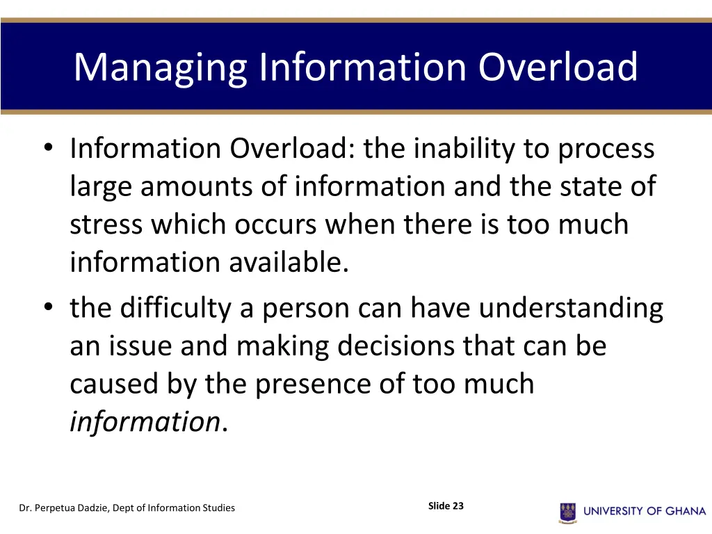 managing information overload