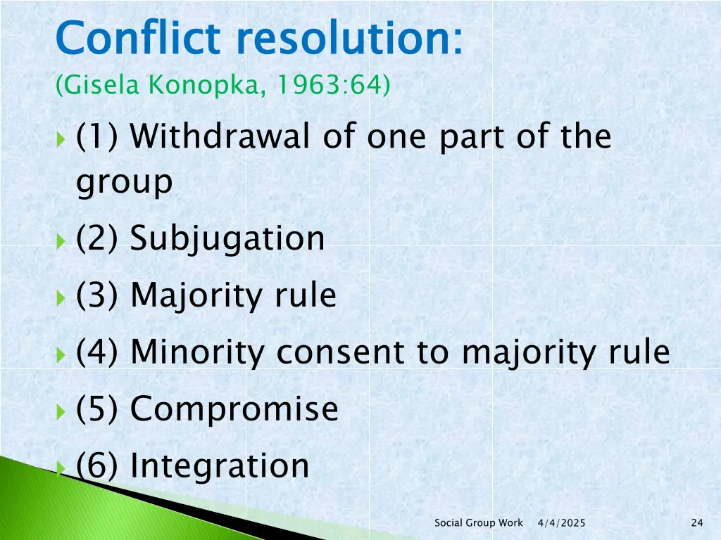 conflict resolution gisela konopka 1963
