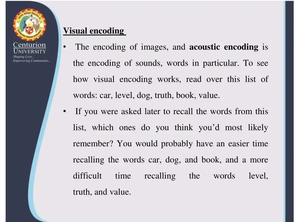 visual encoding