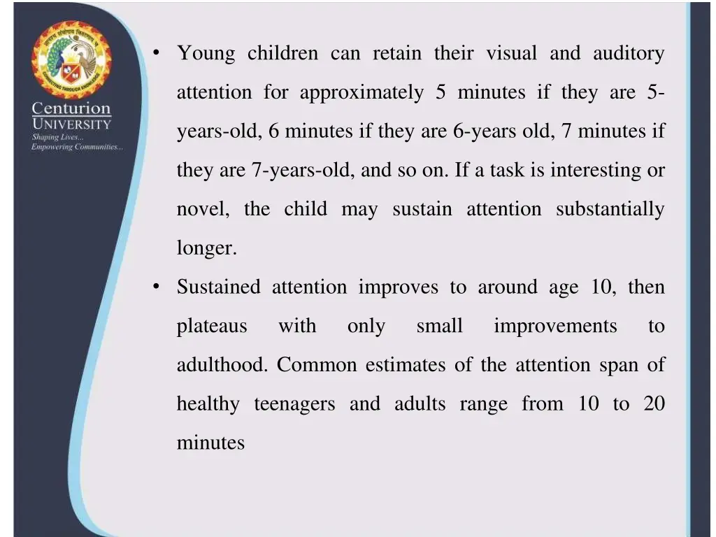 young children can retain their visual