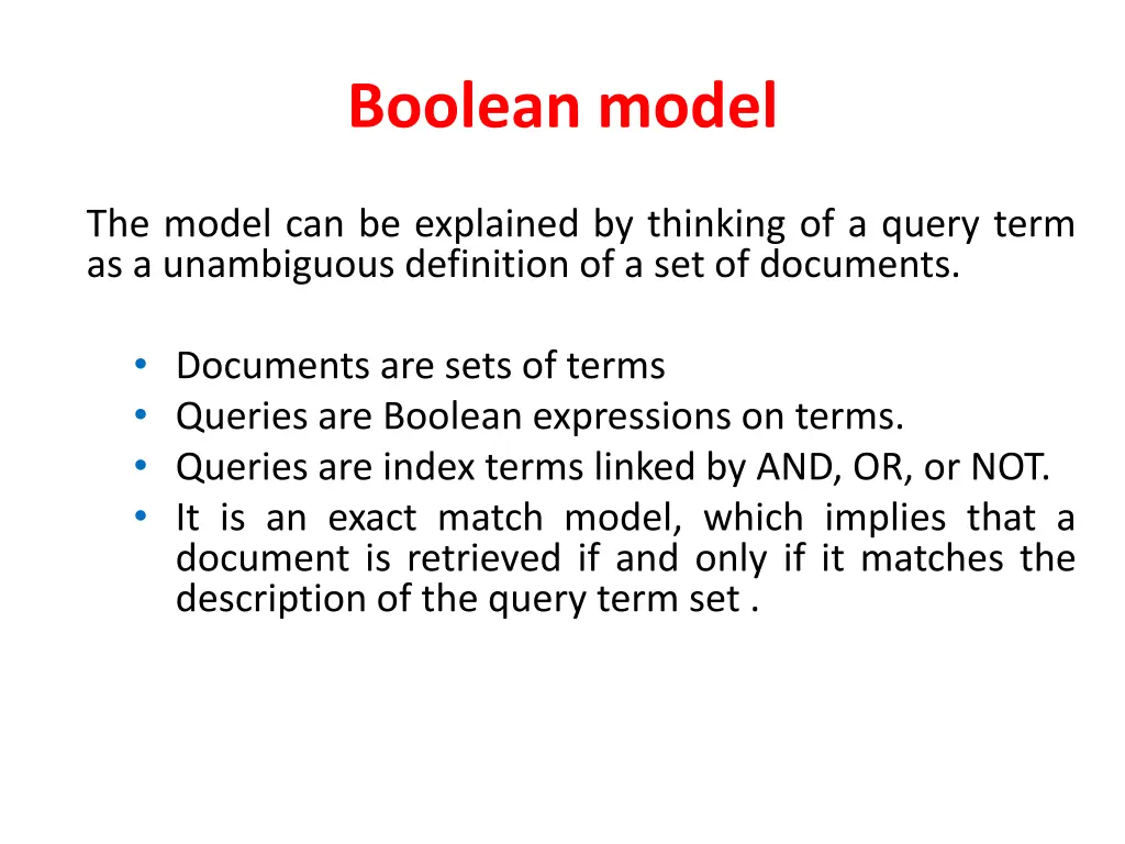boolean model