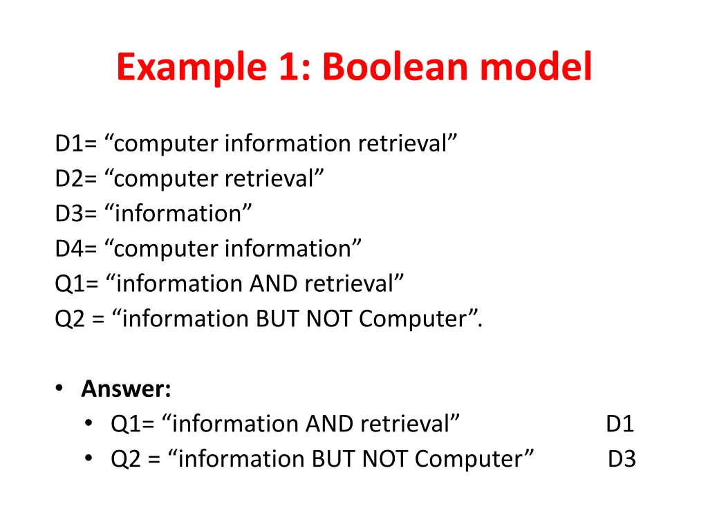example 1 boolean model