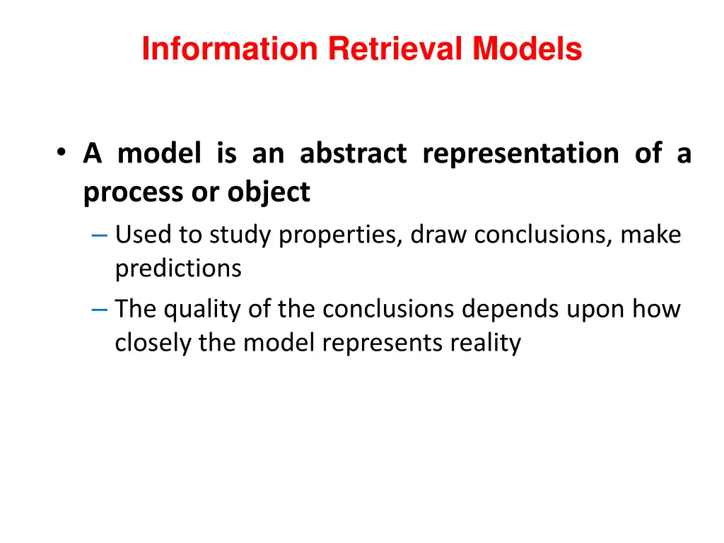 information retrieval models