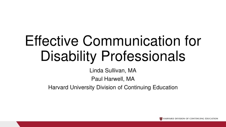effective communication for disability