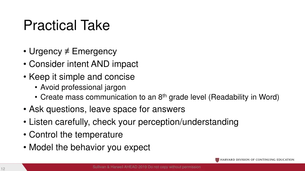 practical take
