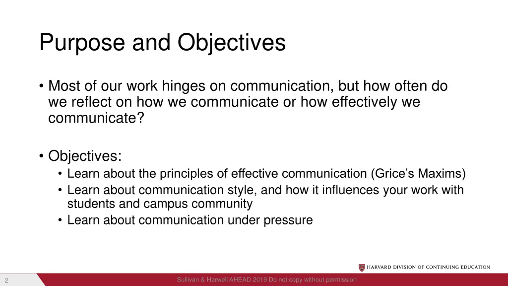 purpose and objectives